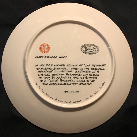 The Toy Maker collector plate Norman Rockwell - Picture 2 of 4
